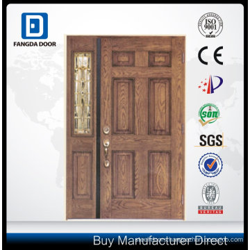 Fibreglass panel door with hotel door lock